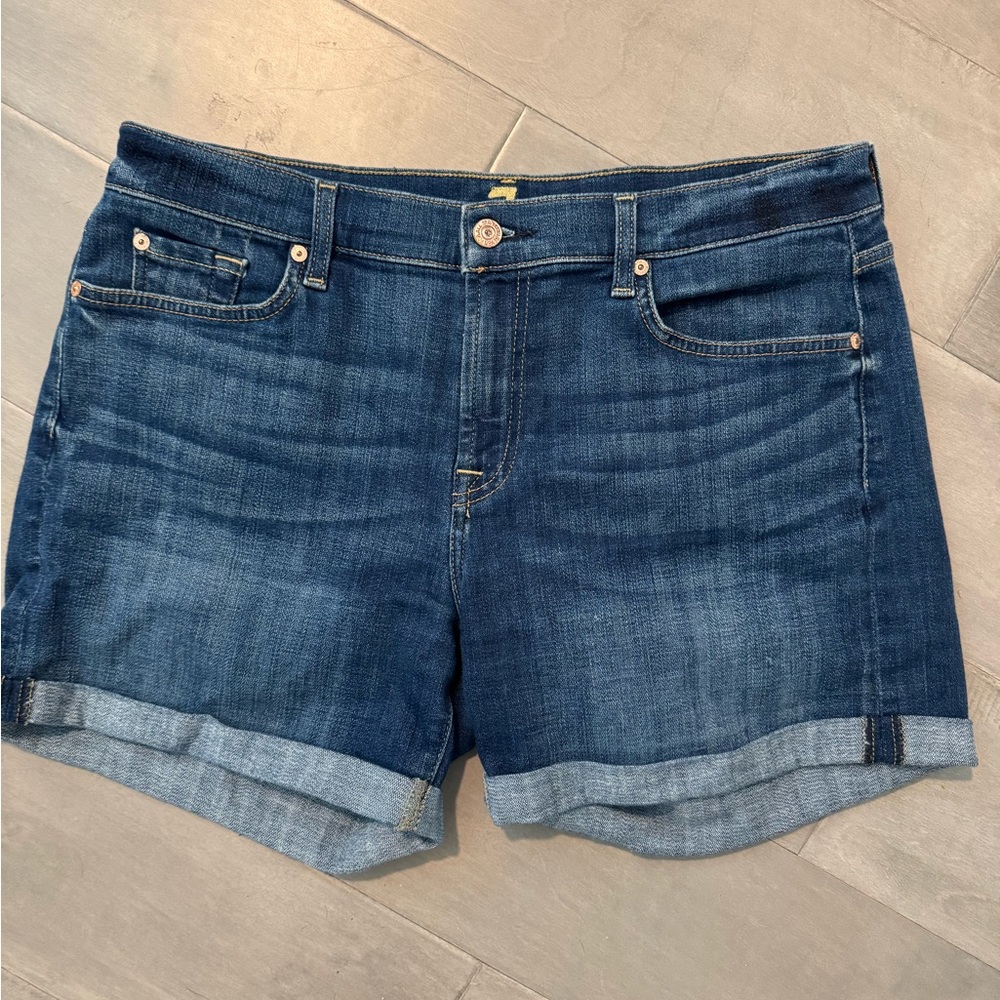 7 For All Mankind BROKEN TWILL MID ROLL SHORT